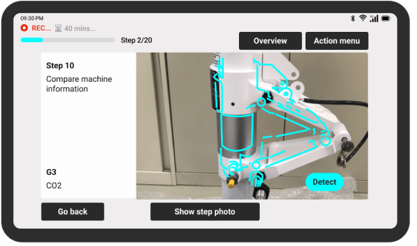 The_AIR_software_in_the_tablet_interface,_the_screen_AI_calibration_chart_is_detecting_the_status_of_the_device